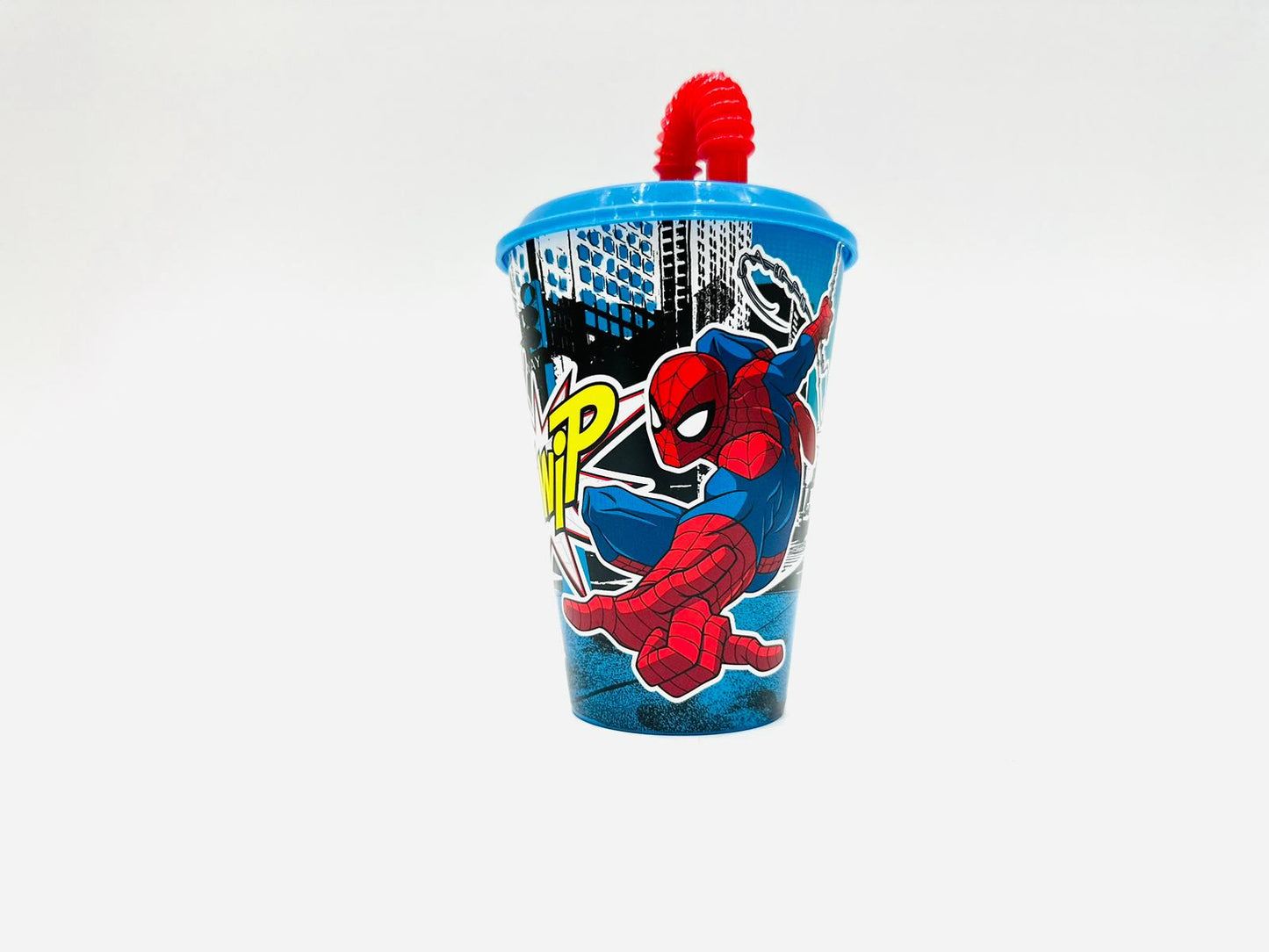 Spiderman Strohbecher, Kunststoff 430 ml